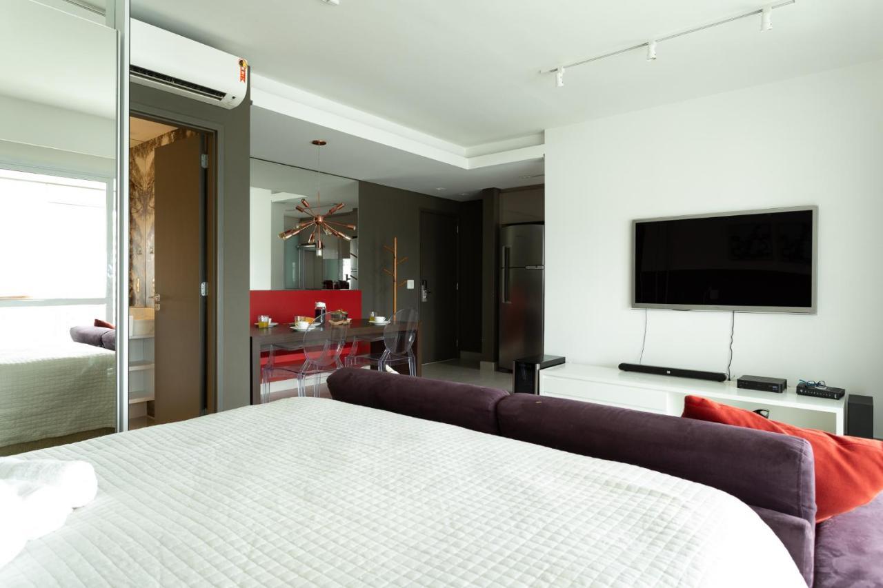 Studio Brooklin Premium Com Piscina Aquecida Lägenhet São Paulo Exteriör bild